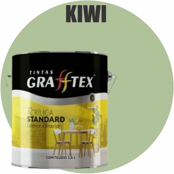 TINTA ACRILICA FOSCA STANDARD INT/EXT 3,6L KIWI GRAFFTEX