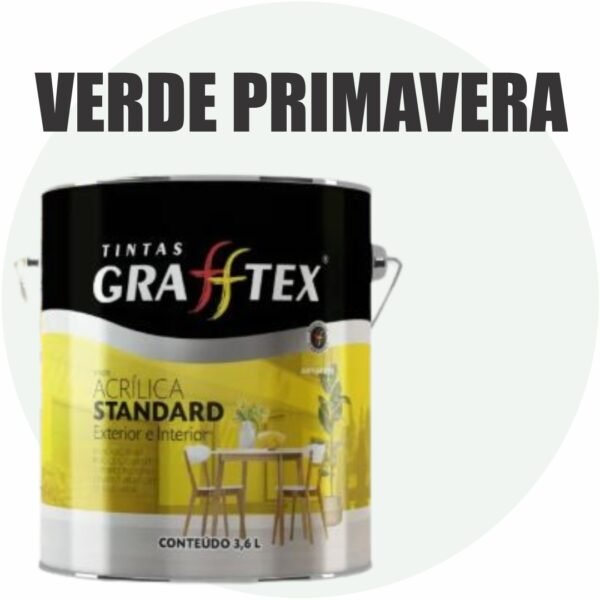 TINTA ACRILICA FOSCA STANDARD INT/EXT 3,6L VERDE PRIMAVERA GRAFFTEX
