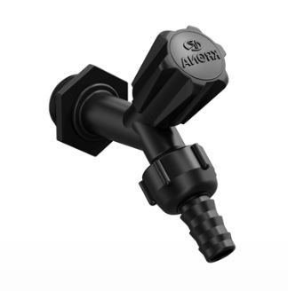 TORNEIRA PARA JARDIM SLIM - PRETA/PRETA KRONA