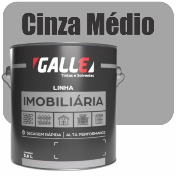 ESMALTE SINTETICO SECAGEM RAPIDA BRILHANTE 3,6L CINZA MEDIO GALLE