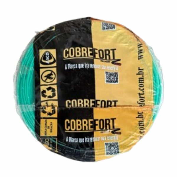 CABO FLEXIVEL 750V COBREFORT ROLO 100M 2,5MM VERDE