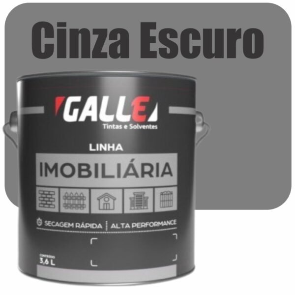 ESMALTE SINTETICO SECAGEM RAPIDA BRILHANTE 3,6L CINZA ESCURO GALLE