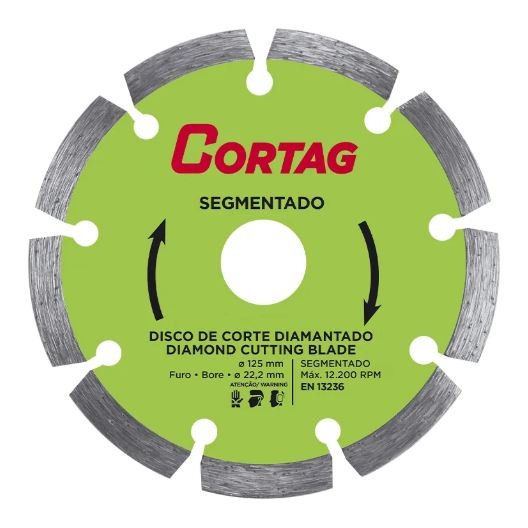 DISCO DIAMANTADO SEGMENTADO O180/ FURO O25,4/ RED CORTAG 61618