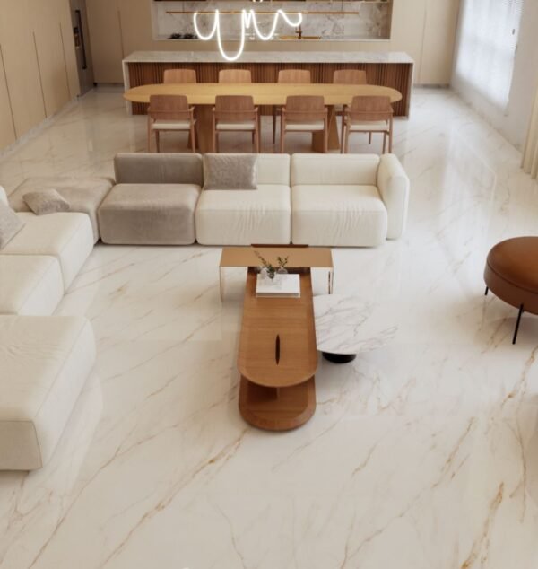 PORCELANATO POLIDO RAGGI ORO 120X120 DELTA NOVA (2,88)