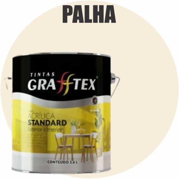 TINTA ACRILICA FOSCA STANDARD INT/EXT 3,6L PALHA GRAFFTEX-