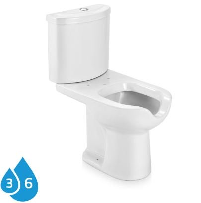 KIT BACIA LUNA MEDIC IP9400 + CAIXA ACOPLADA IC9400 BRANCA ICASA