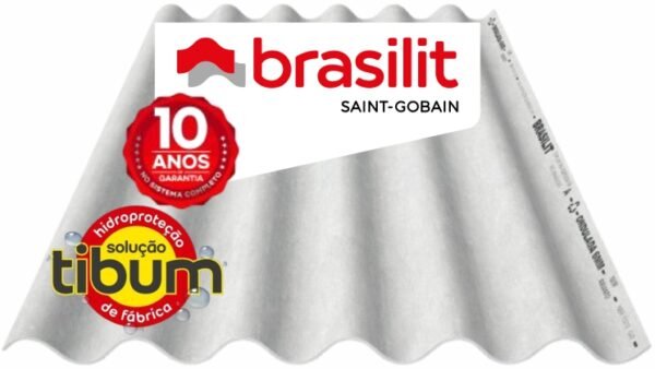 TELHA ONDULADA FIBROCIMENTO 6MM 2,44X1,10M BRASILIT