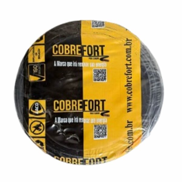CABO FLEXIVEL 750V COBREFORT ROLO 100M 1,5MM PRETO