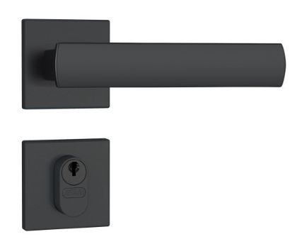 FECHADURA ROSETA QUAD PRETO FOSCO (35) 803/35 EXTERNA STAM 41758