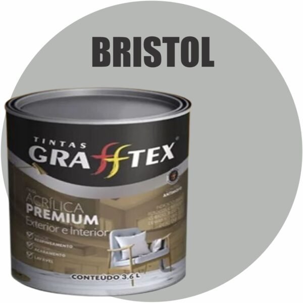 TINTA ACRILICA FOSCA PREMIUM INT/EXT 3,6L BRISTOL GRAFFTEX
