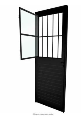 PORTA ALUM POSTIGO NOBRER BLACK 80-E 210X80 C/GR/VID CRV 996094