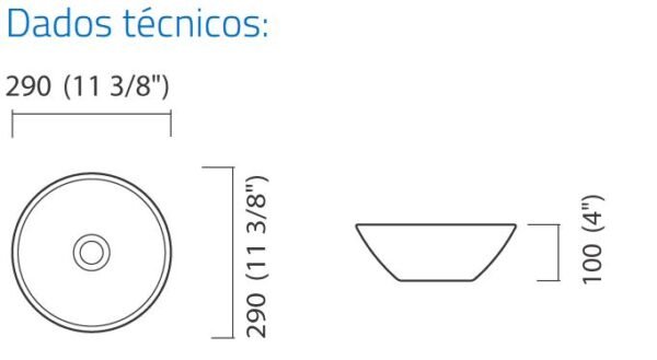 CUBA APOIO REDONDA 29CM BRANCA ICASA ICA1500