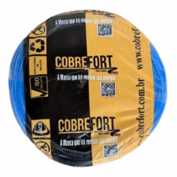 CABO FLEXIVEL 750V COBREFORT ROLO 100M 10,0MM AZUL
