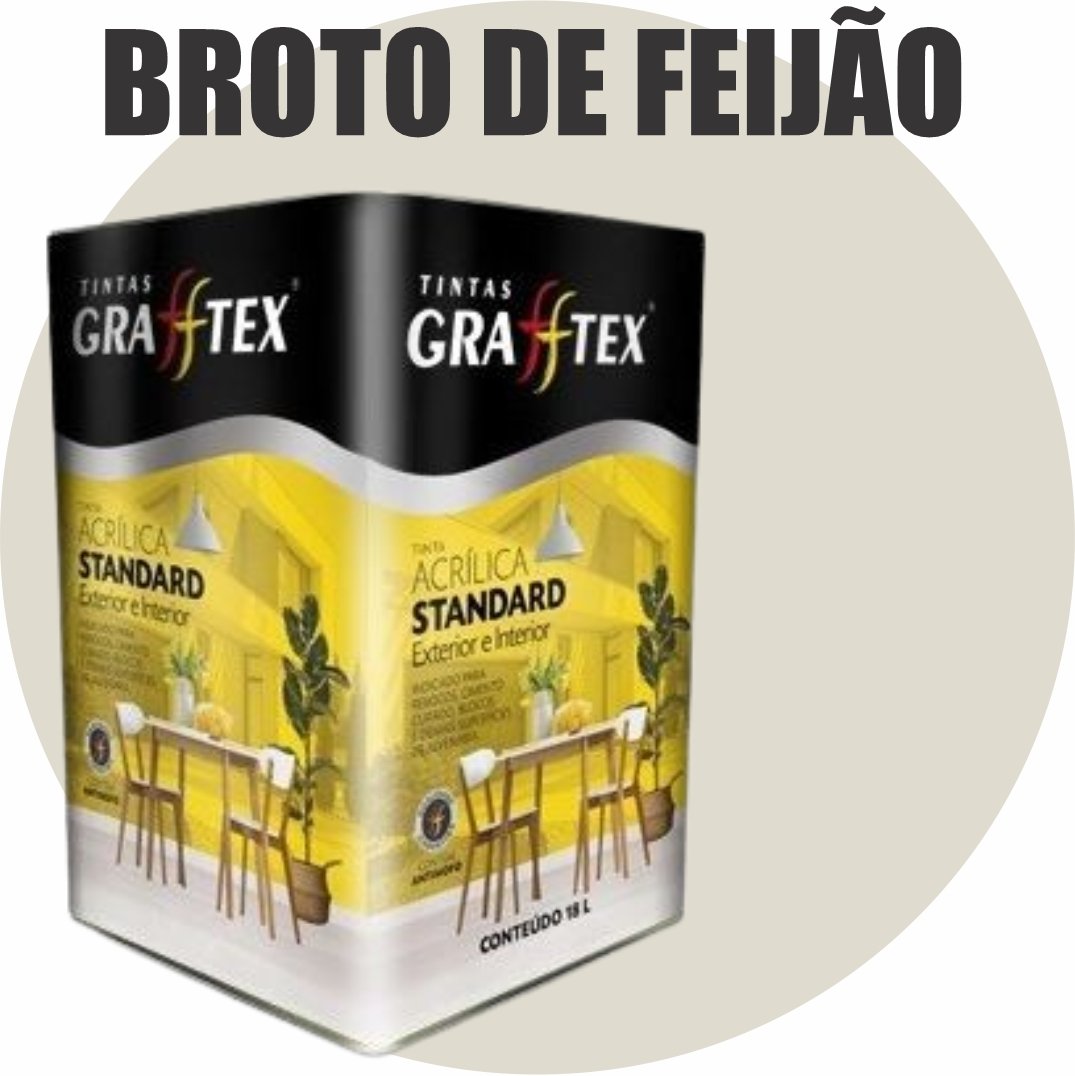 d7f7aa76-91e7-4d8b-a444-a92b8a348a38 TINTA ACRILICA FOSCA STANDARD INT/EXT 18L BROTO DE FEIJAO GRAFFTEX