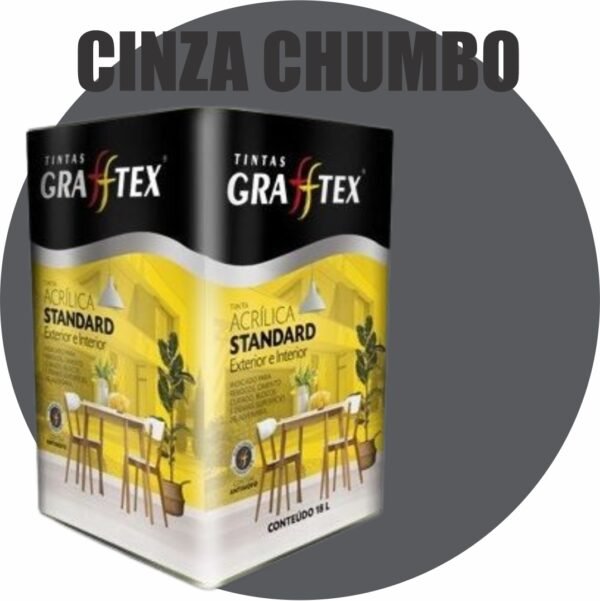 TINTA ACRILICA FOSCA STANDARD INT/EXT 18L CINZA CHUMBO GRAFFTEX