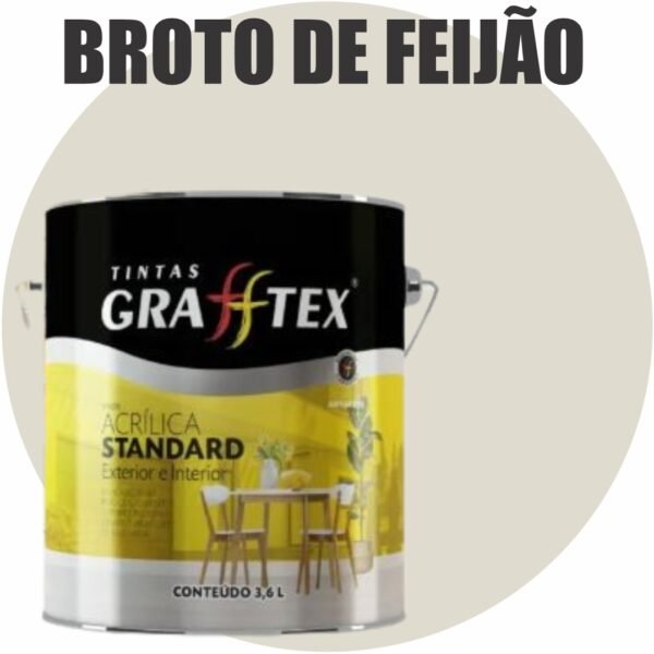 TINTA ACRILICA FOSCA STANDARD INT/EXT 3,6L BROTO DE FEIJAO GRAFFTEX
