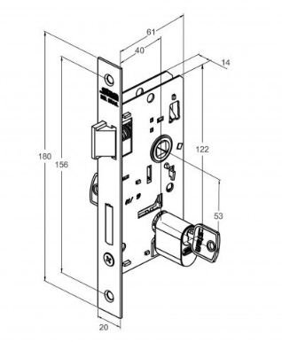 FECHADURA ROSETA QUAD OXIDADO (35) 803/35 EXTERNA STAM 41754