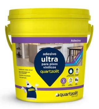 COLA ADESIVO PARA PISOS VINILICOS ULTRA BRANCO 18L QUARTZOLIT