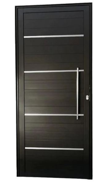 PORTA ALUMINIO PIVOTANTE COM FRIZO PRETA KING 210X110-D JP (ENC)