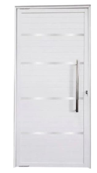 PORTA ALUMINIO PIVOTANTE COM FRIZO BRANCA KING 210X120-D JP (ENC)