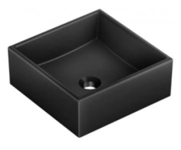 CUBA APOIO LOUÇA QUADRADA 30X30X15CM PRETA NEOS