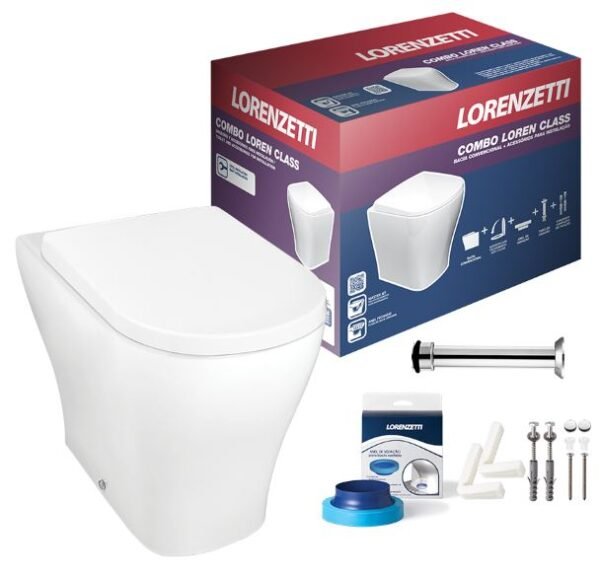COMBO BACIA CONVENCIONAL LOREN CLASS BRANCA LORENZETTI