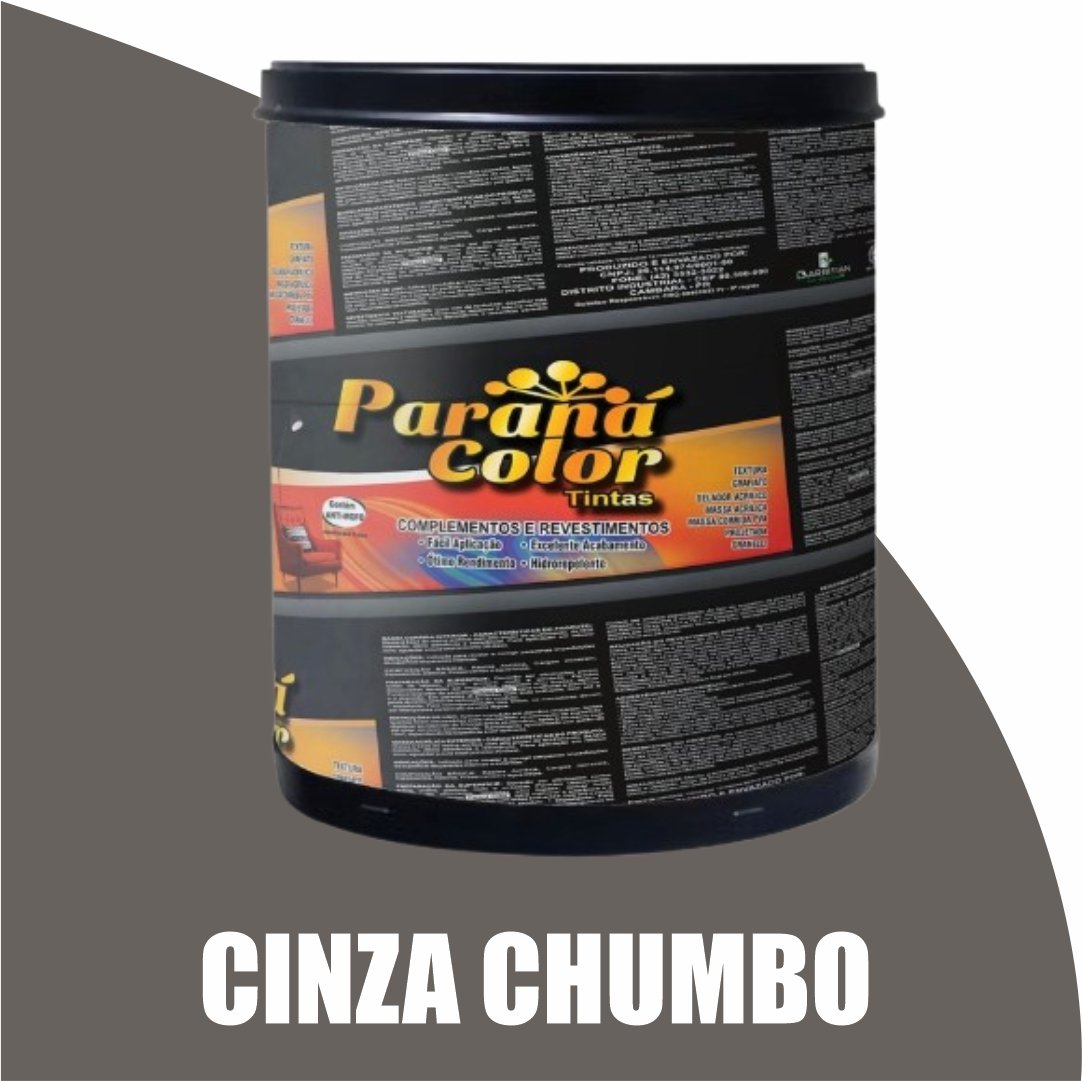 TEXTURA ACRILICA HIDROREPELENTE BARRICA 25KG CINZA CHUMBO PARANA COLOR