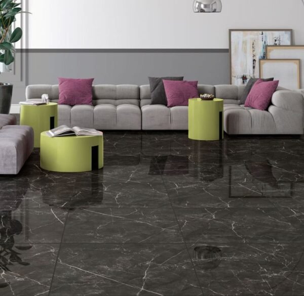 PISO POLIDO RETIFICADO NERO ELEVATO BLACK 66X66 FORMIGRES (2,18)