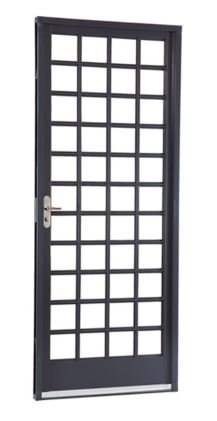PORTA QUADRICULADA PARA VIDRO METAL 80X215-12 ESQ MIC