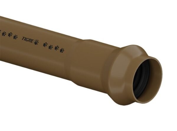 TUBO PVC PBA JEI CLASSE "12" 60MM DN50 BARRA 6MT PEVESUL