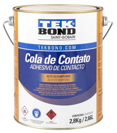 COLA ADESIVO DE CONTATO COM TOLUOL (ALTO DESEMPENHO) 2,8KG TEK BOND