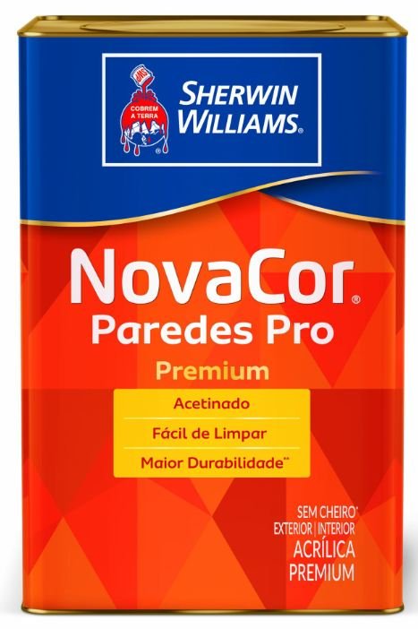 TINTA ACRILICA PREMIUM ACETINADA NOVACOR 18L BRANCO SHERWIN WILLIANS