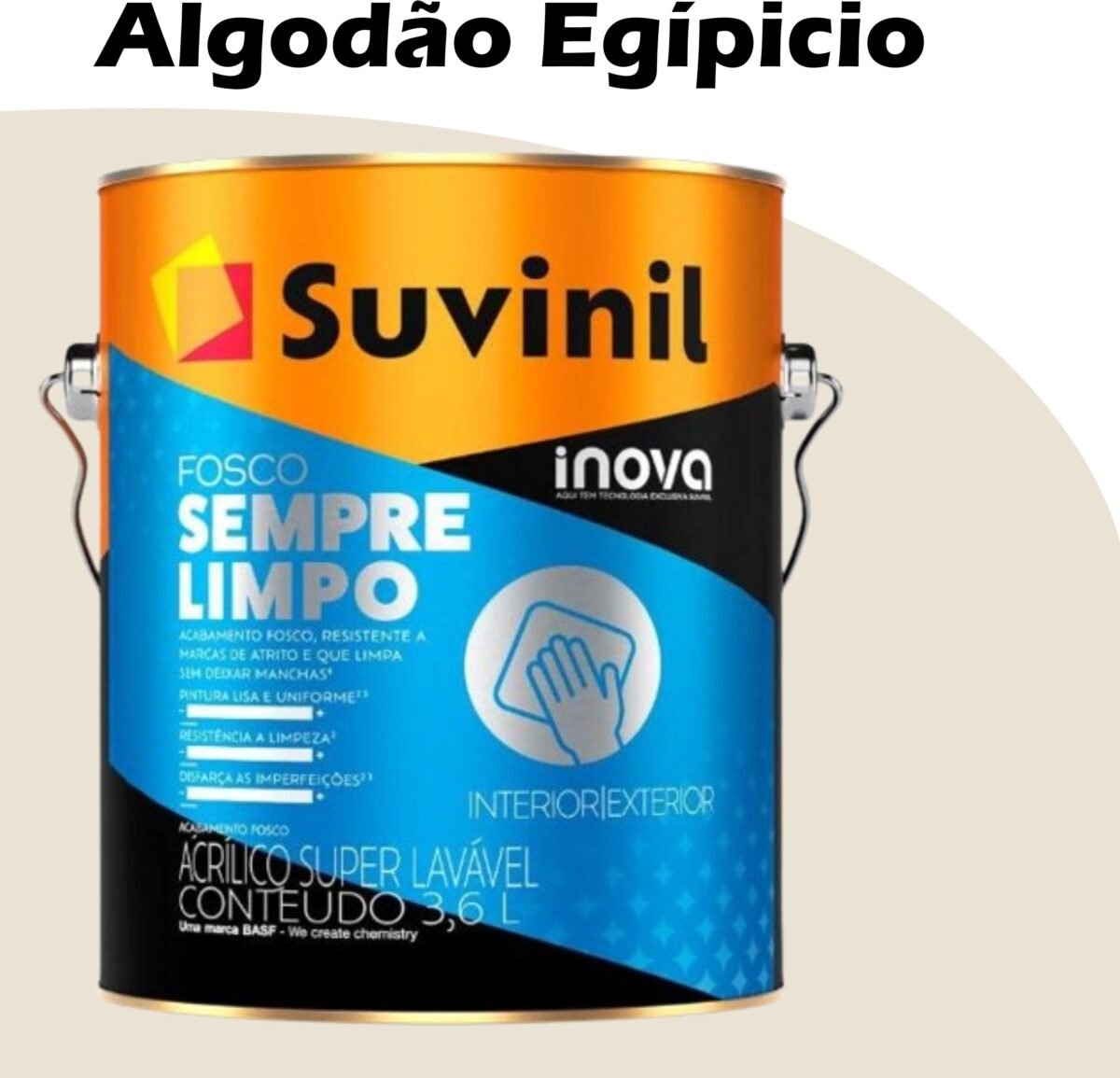 579f9362-a07e-464a-b529-119e681d9b2e TINTA ACRILICA FOSCO SEMPRE LIMPO 3,6L ALGODAO EGÍPICIO SUVINIL