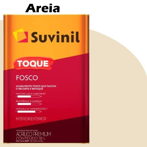 TINTA ACRILICA TOQUE FOSCO (CLASSICA) 18L AREIA SUVINIL