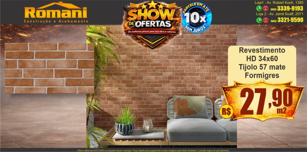 gr_revestimento hd tijolo 57 34x60 acetinado tijolinho SHOW DE OFERTAS promocao oferta barato
