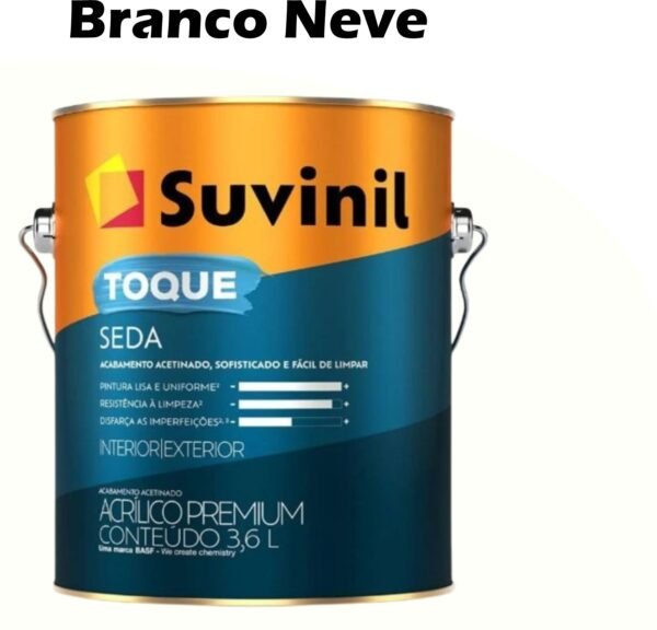 TINTA ACRILICA ACETINADA TOQUE SEDA 3,6L BRANCO NEVE SUVINIL