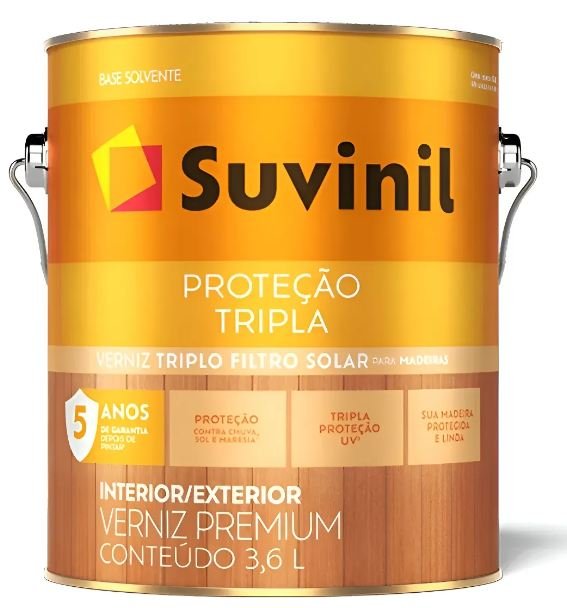 VERNIZ FILTRO SOLAR TRIPLA PROTECAO BRILHANTE 3,6L NATURAL SUVINIL
