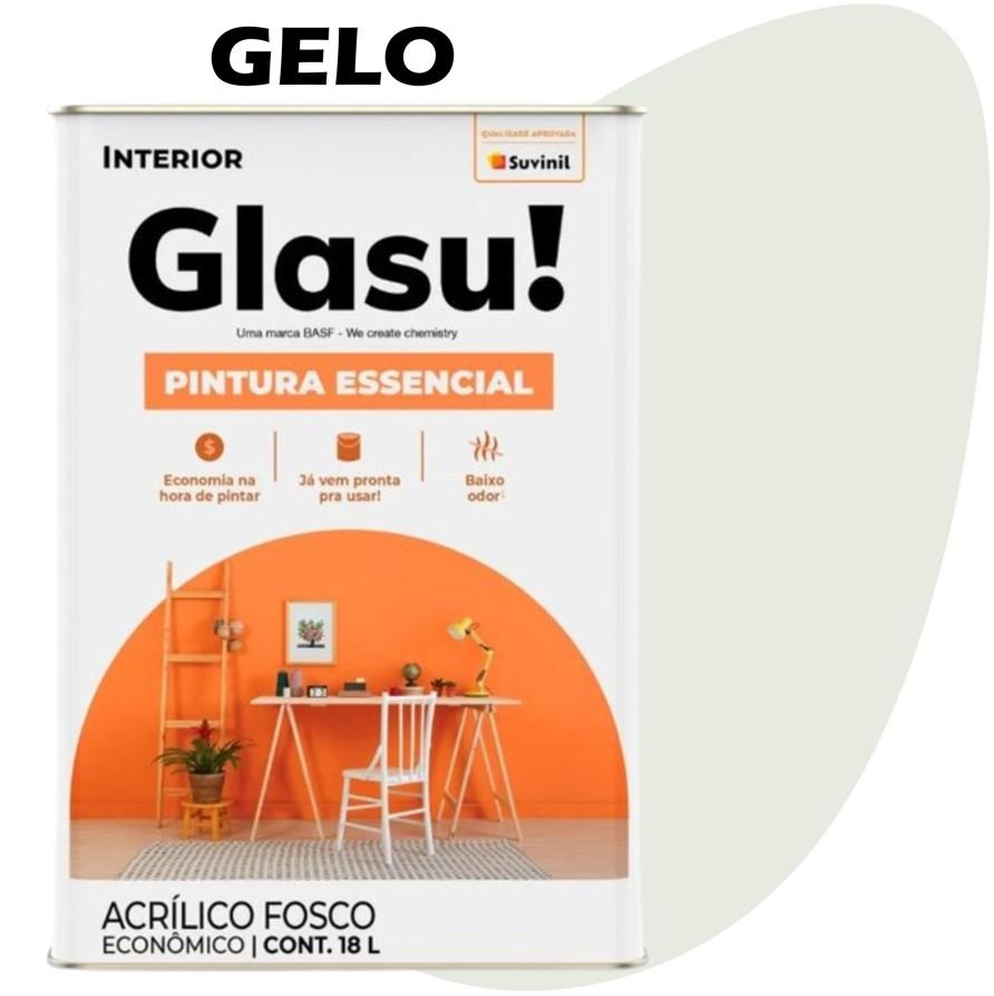 714d1f1e-986e-4204-aa52-9f2e19f8fd24 TINTA ACRILICA FOSCA GLASU PINTURA ESSENCIAL 18L GELO SUVINIL