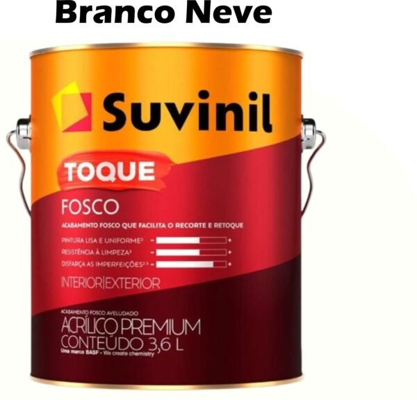 TINTA ACRILICA TOQUE FOSCO (CLASSICA) 0,9L BRANCO NEVE SUVINIL