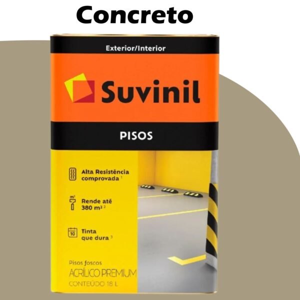 TINTA ACRILICA FOSCO PREMIUM PISOS 18L CONCRETO SUVINIL