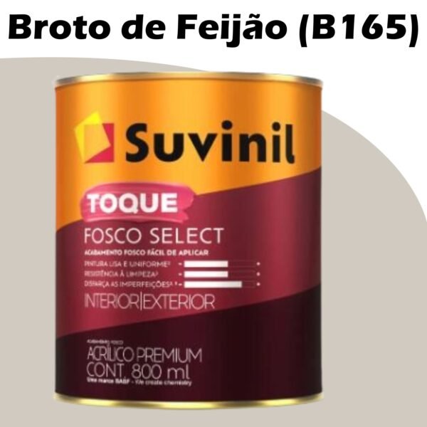TINTA ACRILICA TOQUE FOSCO (CLASSICA) 0,8L (A) BROTO DE FEIJAO (B165) SUVINIL