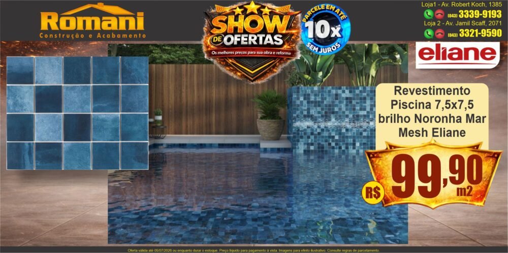 gr_revestimento piscina 7,5x7,5 noronha mar mesh brilhante eliane show de oferta promocao
