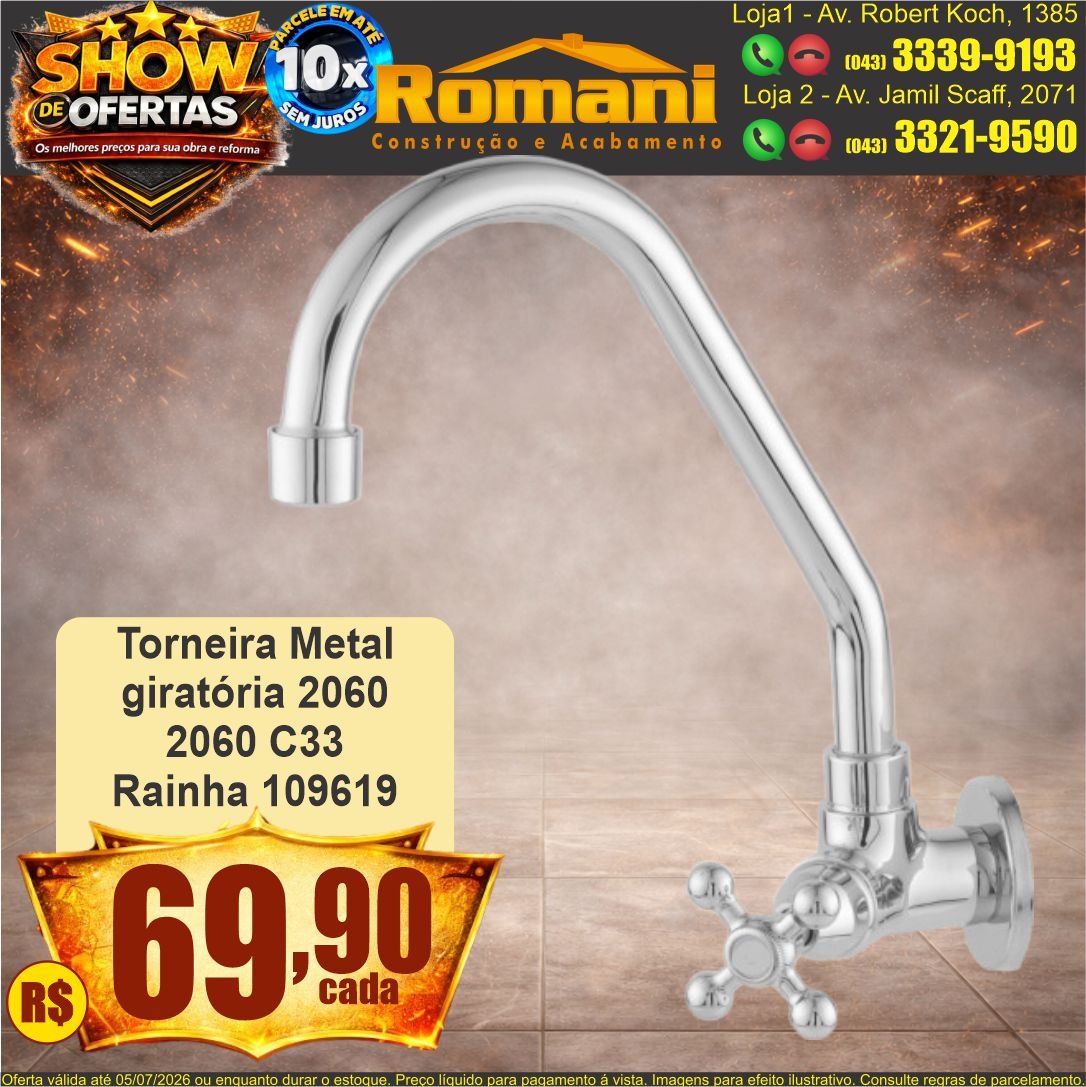 torneira giratorio 2060 c33 rainha show de ofertas promocao