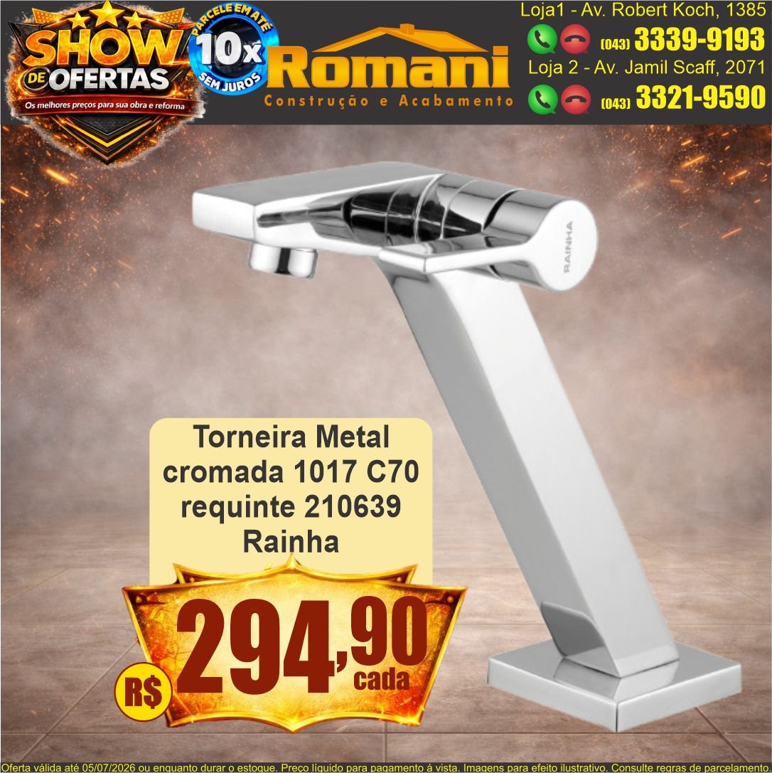torneira requinte cromada rainha show de ofertas promocao